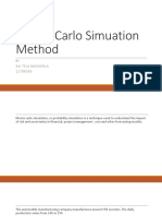 Monte Carlo Simuation Method: BY Sai Tejamacherla 1 1 7 06263