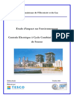 Etude D Impact Sur L Environnement. Centrale Electrique À Cycle Combiné Mono-Arbre de Sousse PDF