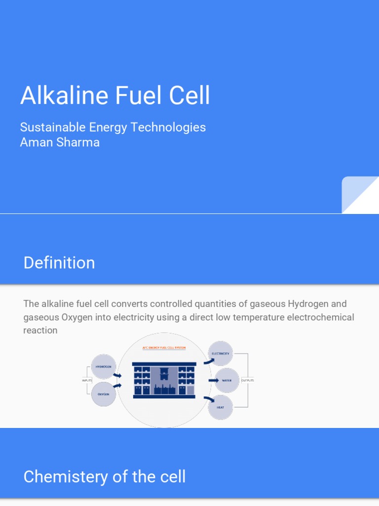 An Overview of Alkaline Fuel Cell Technology Principles, Types