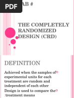 The Completely Randomized Design (CRD)