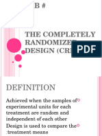 The Completely Randomized Design (CRD)