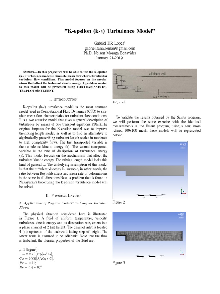K-epsilon Turbulence Model Analysis | PDF | Turbulence | Fluid Dynamics