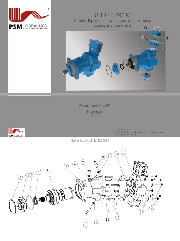 PSM Hydraulic Pump Spare Parts Catalog | PDF | Pump | Valve