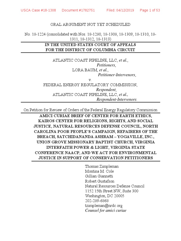 Amicus Brief in ACP DC Circuit Case National Environmental Policy Act