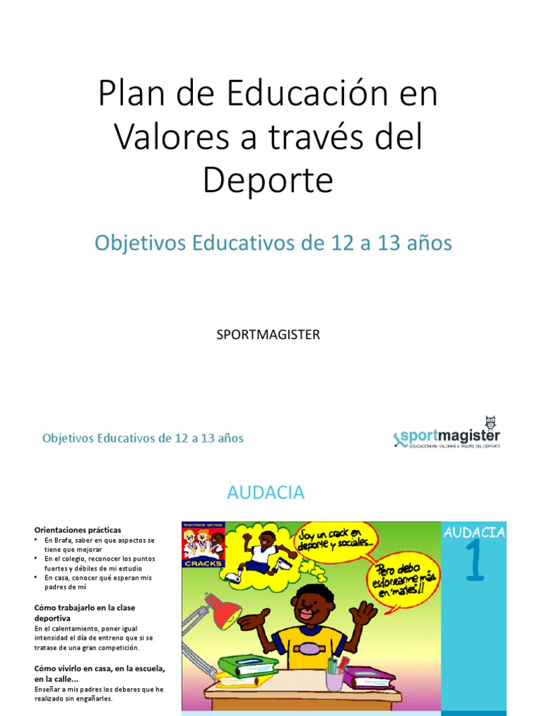 Plan de Educación en Valores A Través Del Deporte | PDF | Deportes ...