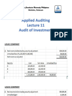 Applied Auditing Audit of Investment: La Consolacion University Philippines