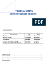 Applied Auditing Correction of Errors