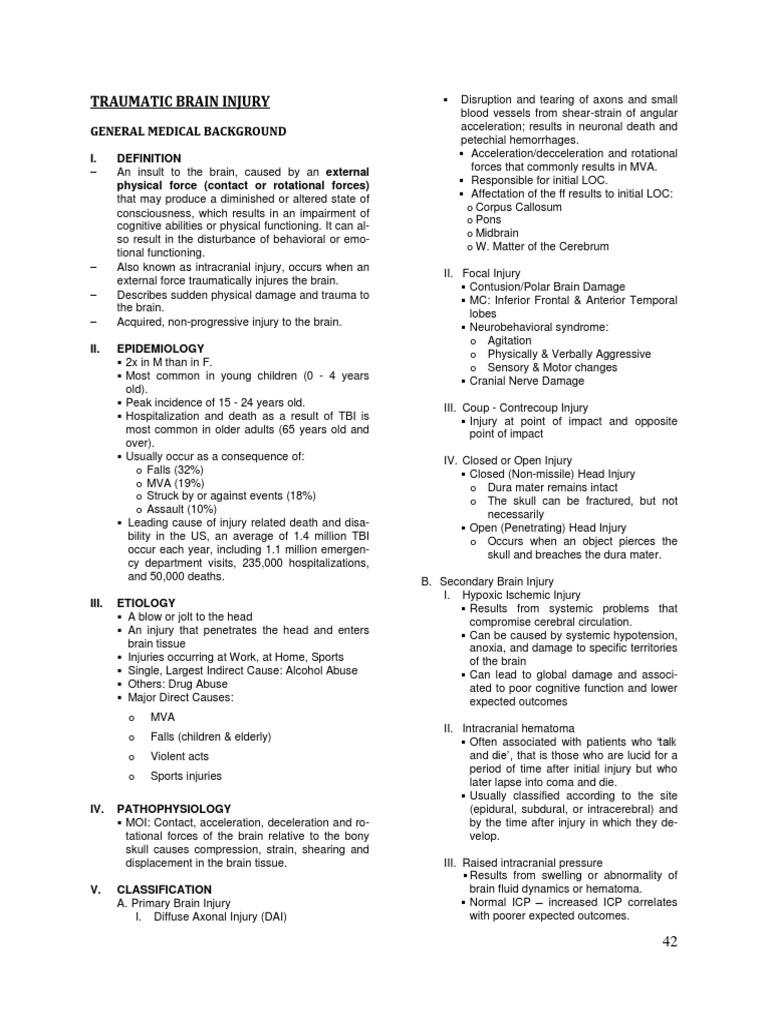 Traumatic Brain Injury (TBI) | PDF | Traumatic Brain Injury | Human Anatomy