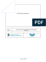 Pre Pliego de Especificaciones Tecnicas Generales Volumen I PDF