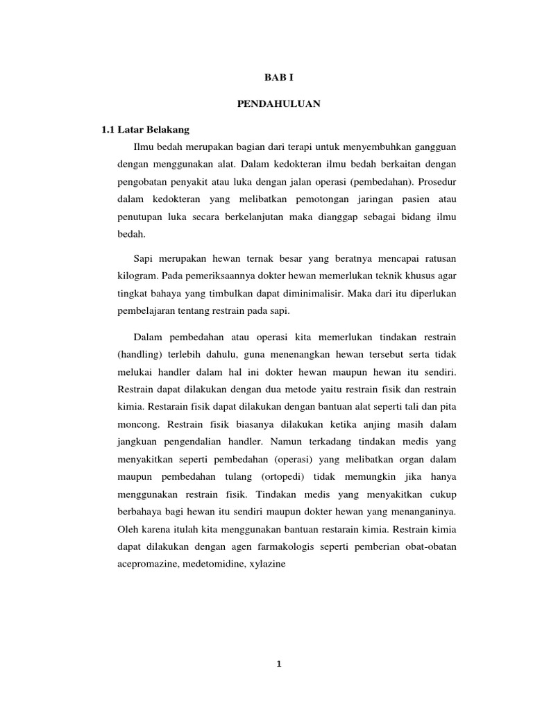 Teknik Restrain pada Sapi | PDF