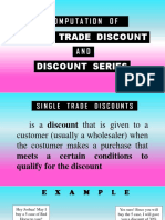 Computation Of: Single Trade Discount Discount Series