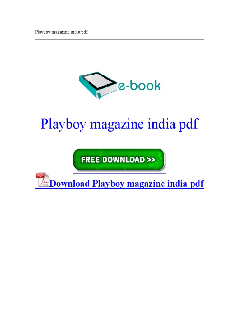 Playboy Magazine India PDF | PDF | Ios | Adobe Flash