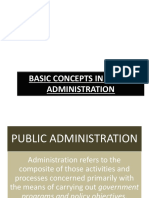 Basic Concepts in Public Administration