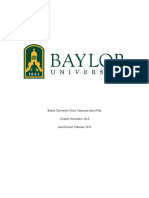 Baylor University Crisis Management Plan 1