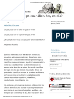 ¿Dónde Está El Psicoanálisis Hoy en Día - Topía PDF