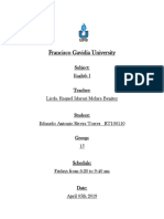 Francisco Gavidia University: Subject: English I