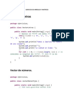 Ejercicos de Arreglos y Matrices