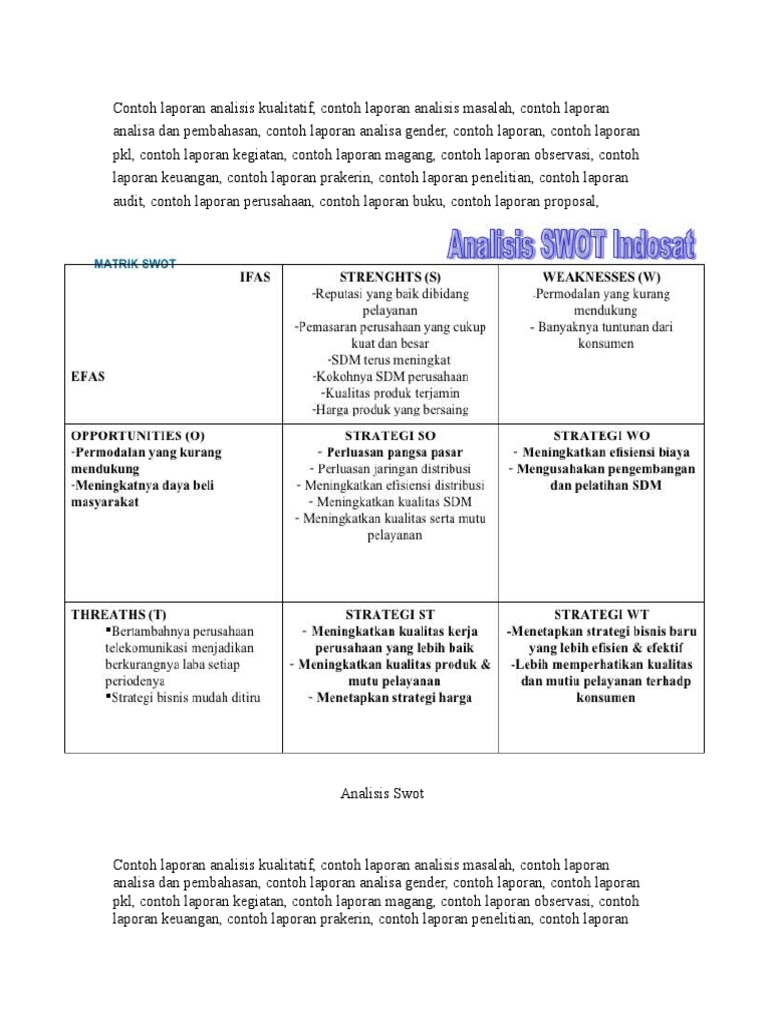 Contoh Laporan Analisis Kualitatif Pdf