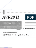 Harman Kardon AVR20ii Manual