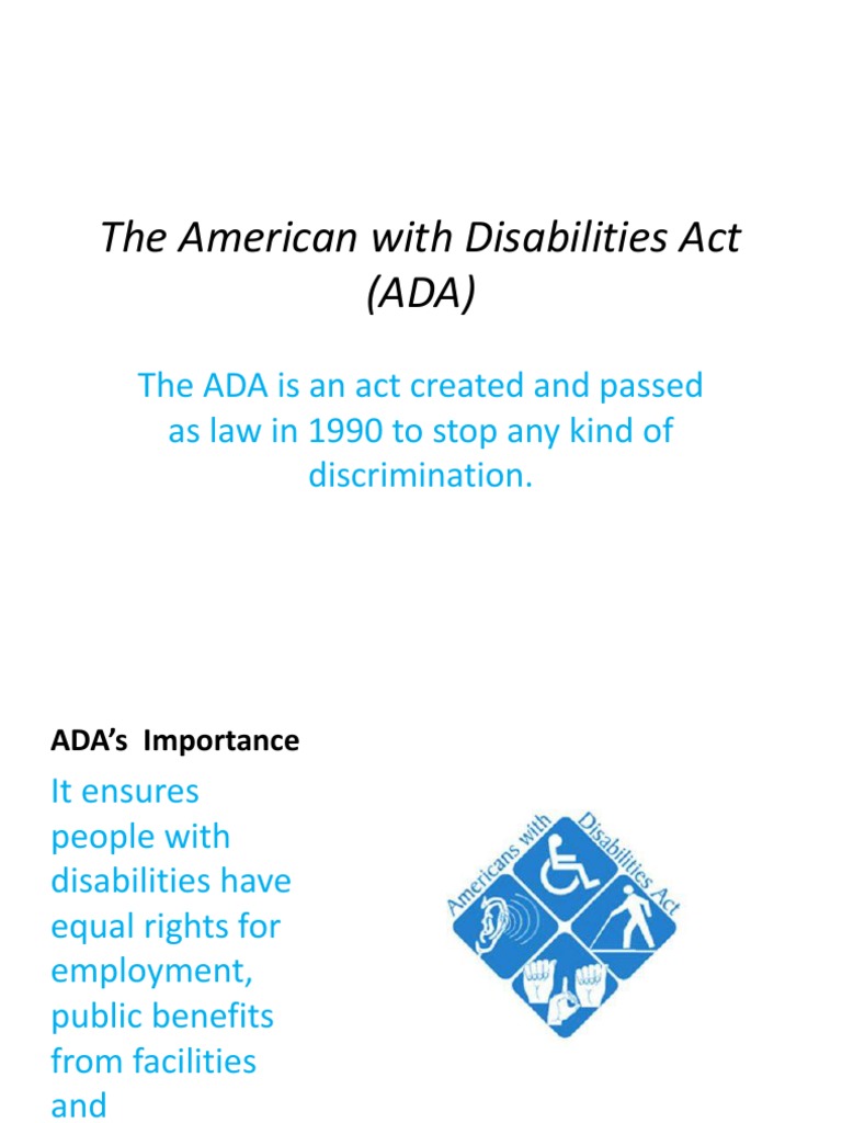 Understanding the Americans with Disabilities Act | PDF