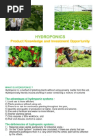 Hydroponics: Product Knowledge and Investment Opportunity