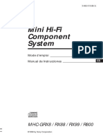 Manual Equipo de Audio Sony MHC-GRX8 PDF