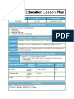 Physical Education Lesson Plan: Essential Question