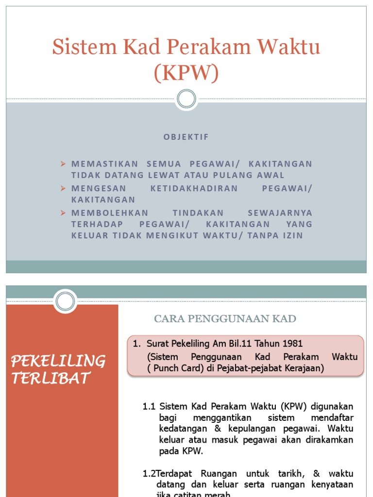 Kad Perakam Waktu Kpw Pdf