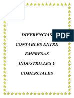 Diferencias Contables Entre Empresas Industriales y Comerciales Nuevo