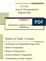 CT-263 Introduction to Highway & Transportation Engineering