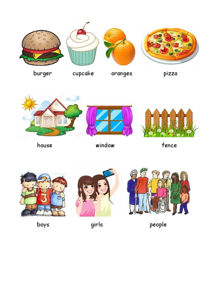 Food and Objects Word List | PDF