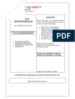 PDMF University Application Form Checklist