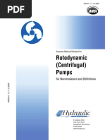 Rotodynamic (Centrifugal) Pumps: For Nomenclature and Definitions