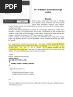 Use of Session and Cookie in Login System