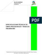 Especificaciones Tecnicas - Obras Provisionales y Trabajos Preliminares