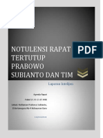 Notulensi Rapat Tertutup Prabowo Subianto Dan Tim