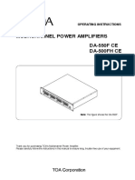 Multichannel Power Amplifiers DA-550F CE DA-500FH CE: Operating Instructions