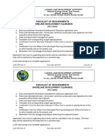 Checklist of Requirements: Shoreland Development Clearance