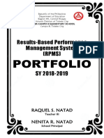 RPMS Cover Pages for KRAs and Objectives by RAQUEL S. NATAD