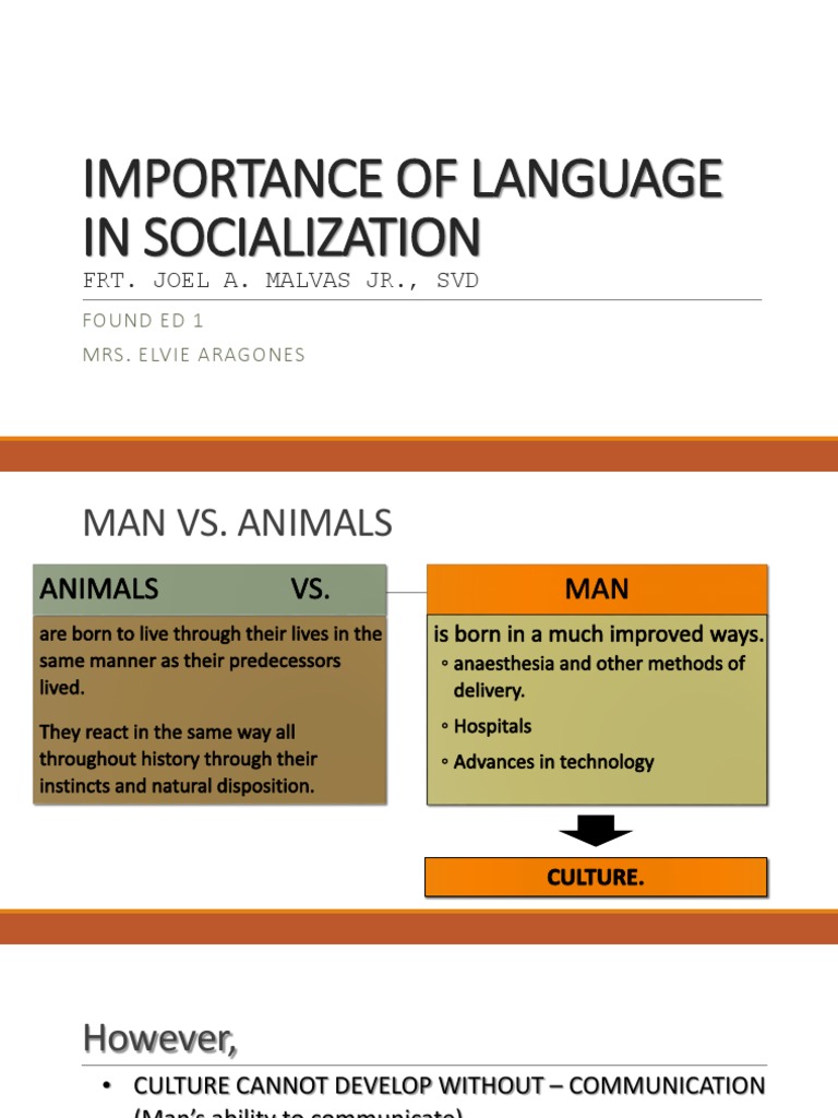 Role of Language in Socialization | PDF