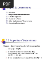 Chapter 3: Determinants