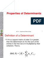 Properties of Determinants: GE 111 - Engineering Problem Solving 1