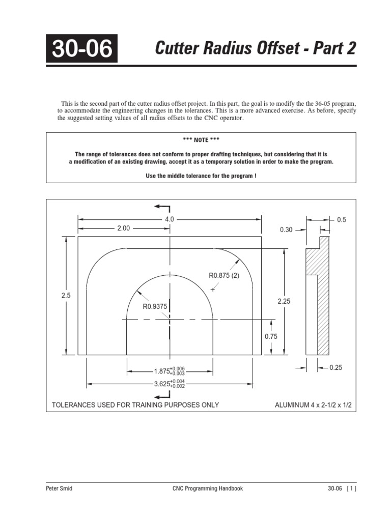 Cutter Radius Offset Part 2 Engineering Tolerance Engineering