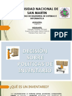 Decisiones Sobre Políticas de Inventario