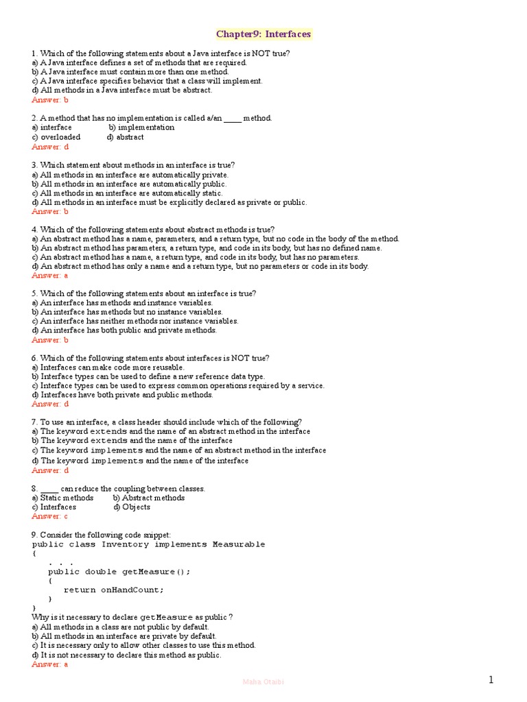 Computer Science Test Bank | PDF | Inheritance (Object Oriented ...