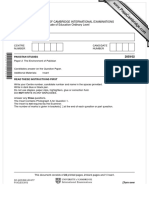 University of Cambridge International Examinations General Certificate of Education Ordinary Level