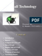 E-Ball Technology: Presented By, K. Malathi (15U51A0521)