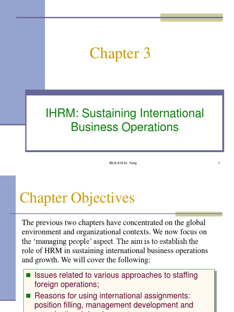 Chapter 3IHRM | PDF | International Business | Human Resource Management