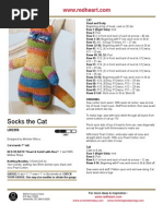 Download Socks the Cat Free Knitting Pattern from Red Heart by Red Heart Yarns SN40631179 doc pdf