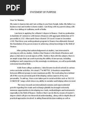 Statement of Purpose